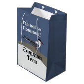 Common Tern Seabird Bird Funny Mittlere Geschenktüte (Rückseite Schrägansicht)