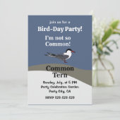 Common Tern Seabird Funny Birthday Party Einladung (Stehend Vorderseite)