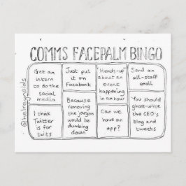 Commons Facepalm Bingo Runde 1 Postkarte