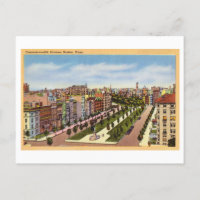 Commonwealth Avenue, Boston, Mass, Vintage Travel