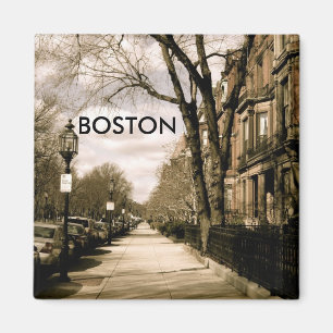 Commonwealth Avenue Neighborhood (sepia) Magnet