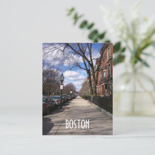 Commonwealth Avenue Postkarte (Stehend Vorderseite)