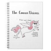 Comms Einhornnotizblock Notizblock (Vorderseite)
