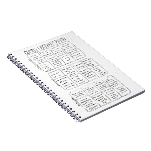 Comms Facepalm Bingo-Notizblock Notizblock (Rechte Seite)