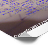 "COMMUNICATION" Gedicht von Z.B.McClure Poster (Ecke)