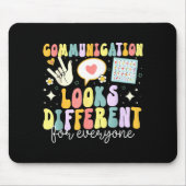 Communication Looks Different For Everyone Speech Mousepad (Vorne)