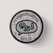 Communication skills resume boy scout patch button (Vorderseite)