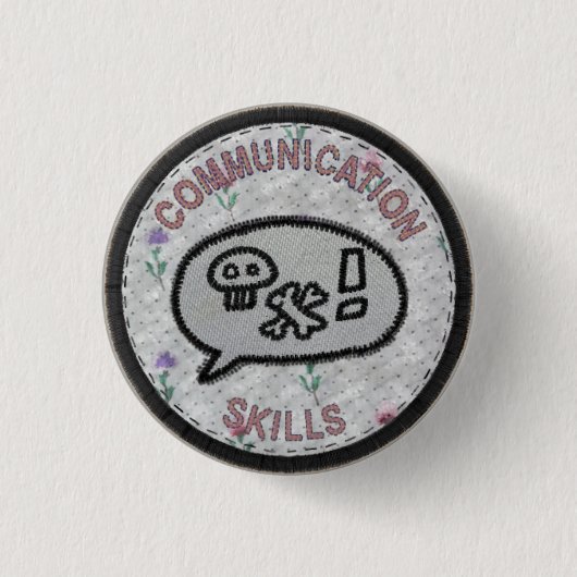 Communication skills resume  boy scout patch button (Vorderseite)