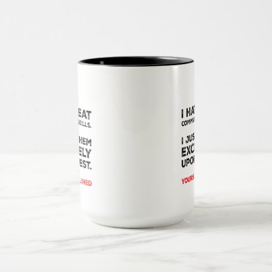 Communication Skills - Sarcastic Introvert Design Tasse (Zentrum)