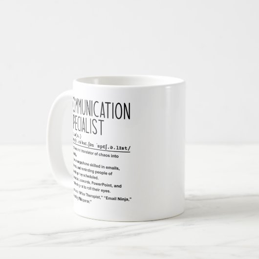 Communication specialist kaffeetasse (Vorderseite Links)
