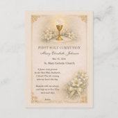 Communion Blessed Mary  Remembrance Holy Card Begleitkarte (Rückseite)