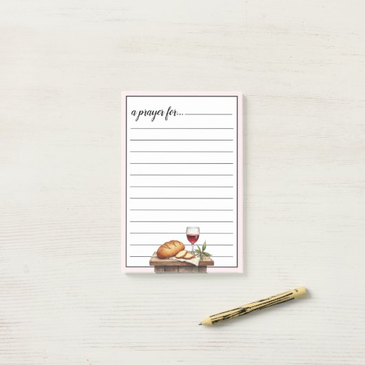 Communion Bread and Wine War Room Prayer Post-it Klebezettel (Auf Schreibtisch)