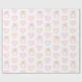 Communion Dove Blonde Girl Geschenkpapier (Flach)