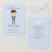 Communion Dove Boy Gebet Visitenkarte (Vorne/Hinten)