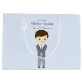 Communion Dove Boy Große Geschenktüte (Rückseite)