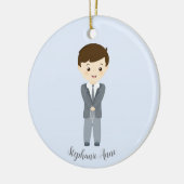 Communion Dove Boy Keramik Ornament (Links)