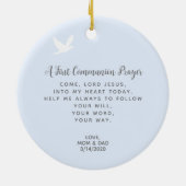 Communion Dove Boy Keramik Ornament (Hinten)