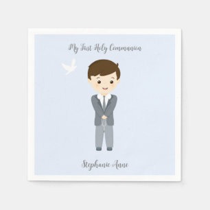 Communion Dove Boy Serviette