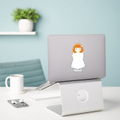 Communion Dove Redhead Girl Aufkleber (Laptop auf Schreibtisch)