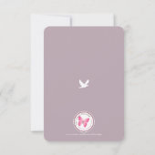 Communion Dove Redhead Girl Danke Einladung (Rückseite)