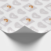 Communion Dove Redhead Girl Geschenkpapier (Ecke)