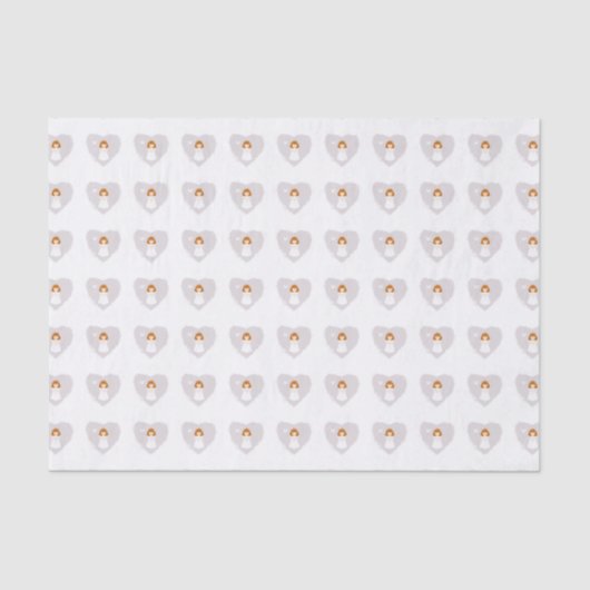 Communion Dove Redhead Girl Seidenpapier (Vorderseite)