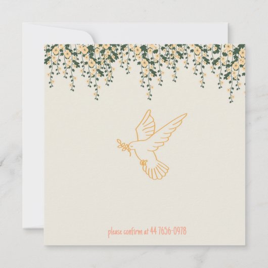 Communion Einladung - Taufe Girl (Rückseite)