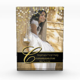 Communion Foto Elegant Gold Typografy Glitzer