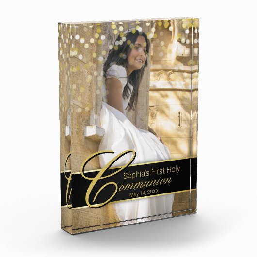 Communion Foto Elegant Gold Typografy Glitzer (Links)