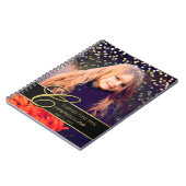 Communion Foto Elegant Gold Typografy Glitzer Notizblock (Linke Seite)