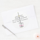 Communion Girl Danke, dass ihr Round Stickers (Umschlag)