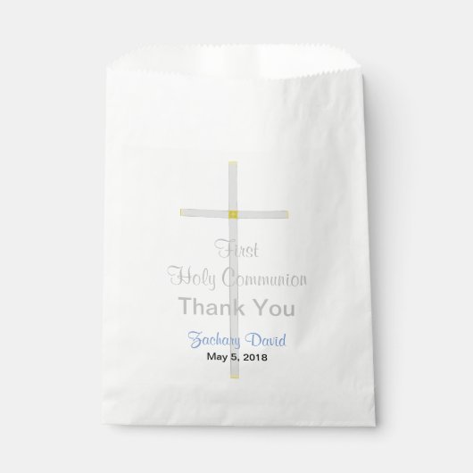 Communion Son Blue White Danke, dass du Bags bevor Geschenktütchen (Vorderseite)