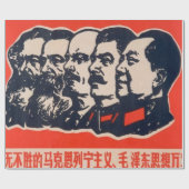 Communist Heads Propaganda Chairman Mao Stalin Geschenkpapier (Flach)