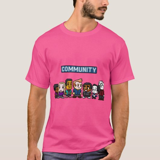 community bit character team Active funny T-Shirt (Vorderseite)