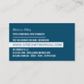 Community Design, Speed Networking Event Organisat Visitenkarte (Rückseite)