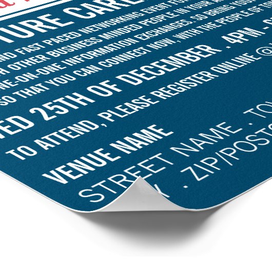 Community-Design, Speed-Networking-Event-Werbung Poster (Ecke)