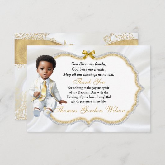Community für Baby Boy Baptism Danke (Vorne/Hinten)