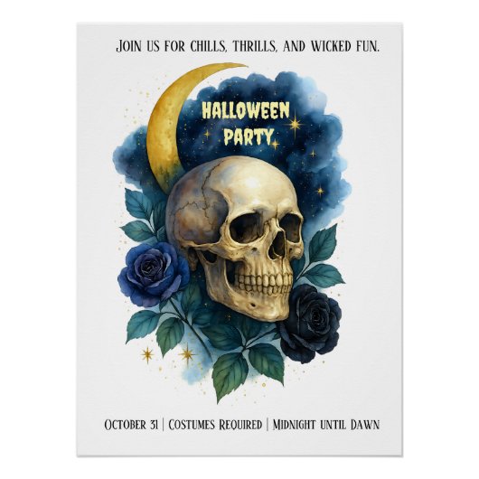 Community Halloween Creepy Party Poster (Vorderseite)