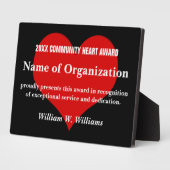 Community Heart Volunteer Award Fotoplatte (Seite)