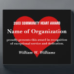Community Heart Volunteer Award Fotoplatte<br><div class="desc">Ihre engagierten Freiwilligen sind wertvoll und unmessbar. Unsere einzigartigen Geschenke und personalisierten Gegenstände erkennen und feiern das Engagement und die harte Arbeit Ihrer Freiwilligen. Freiwillige sind die Lebensader Ihres Unternehmens, also stellen Sie sicher, dass sie mit Energie pumpen! Wir wissen, dass Freiwillige für Ihre Organisation wichtig sind, also haben wir...</div>