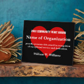 Community Heart Volunteer Award Fotoplatte (Seite)