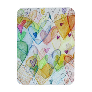 Community Hearts Art Inspiration Kühlschrankmagnet Magnet