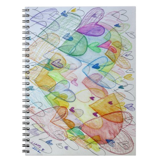 Community Hearts Rainbow Art Journal Notizblock (Vorderseite)