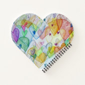 Community Hearts Rainbow Art Notebook oder Journal Notizblock (Rückseite)