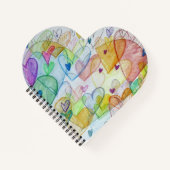 Community Hearts Rainbow Art Notebook oder Journal Notizblock (Vorderseite)