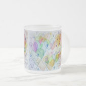 Community Hearts Rainbow Custom Coffee Cups Mattglastasse (VorderseiteRechts)