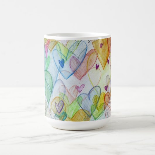 Community Hört Regenbogen Custom Coffee Cup Kaffeetasse (Mittel)