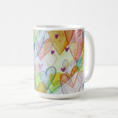 Community Hört Regenbogen Custom Coffee Cup Kaffeetasse (VorderseiteRechts)