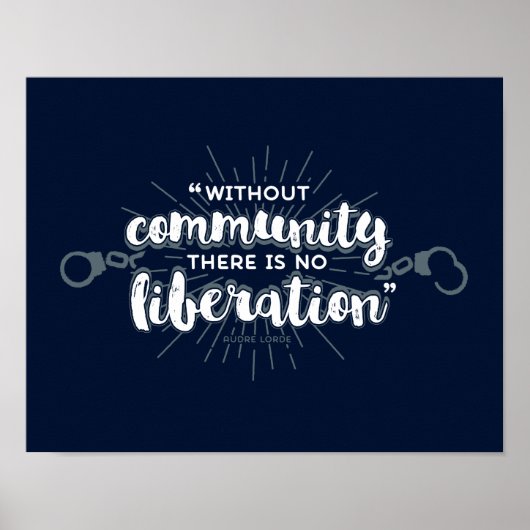 Community Liberation 11x14 Dark Print Poster (Vorne)