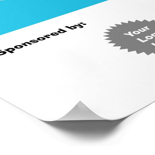 Community Street Festival Banner Flaggen blau Poster (Ecke)